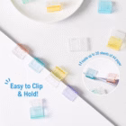 Pastel Transparent Page Clips Set – Reusable Document Holder Clips (Set of 6) 3 paper clip 25 -YO