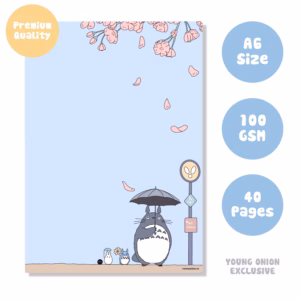 Studio Ghibli Totoro Notepad – Sakura Shower Premium A6 Memo Notepad