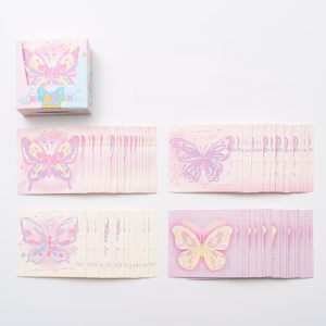 Butterfly Dreams Gradient Memo Pad – 200 Sheets - Pink Butterfly