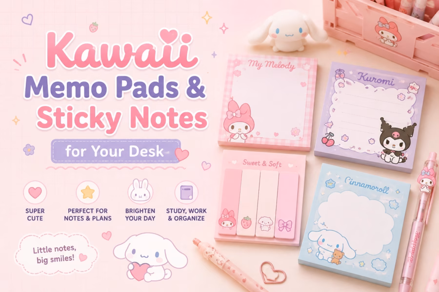 Kawaii Memo Pads & Sticky Notes for Your Desk 5 kawaii memo pads