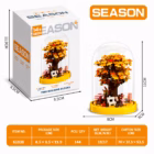 Mini Brick Four Seasons Tree Under Glass Dome Building Block Kit 3 season building block 22 -YO