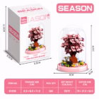 Mini Brick Four Seasons Tree Under Glass Dome Building Block Kit 2 season building block 23 -YO