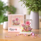 DIY Building Block Flower with Stackable Transparent Display case 4 building block flower 19 -YO